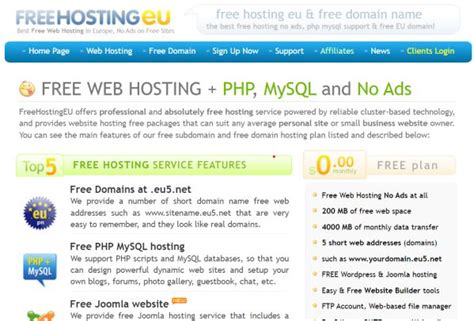 Web Hosting Miễn Phí với PHP, MySQL, Không Quảng Cáo.